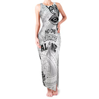 Personalised Polynesia Brain Cancer Family Matching Tank Maxi Dress and Hawaiian Shirt No One Fights Alone