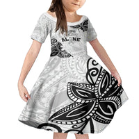 Personalised Polynesia Brain Cancer Kid Short Sleeve Dress No One Fights Alone