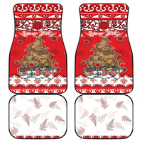 New Zealand Christmas In July Car Mats Maori Kiwi Xmas Tree - Red