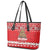 New Zealand Christmas In July Leather Tote Bag Maori Kiwi Xmas Tree - Red