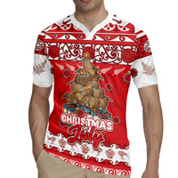 Personalised New Zealand Christmas In July Rugby Jersey Maori Kiwi Xmas Tree - Red