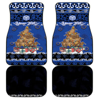New Zealand July Christmas Car Mats Maori Kiwi Xmas Tree - Blue