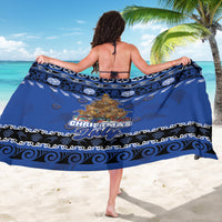 New Zealand July Christmas Sarong Maori Kiwi Xmas Tree - Blue