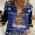 Personalised New Zealand July Christmas Women Casual Shirt Maori Kiwi Xmas Tree - Blue