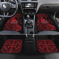 Hawaii King Kamehameha Car Mats With Hawaiian Ipu Motifs Red Version