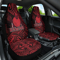 Hawaii King Kamehameha Car Seat Cover With Hawaiian Ipu Motifs Red Version