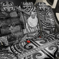 Hawaii King Kamehameha Back Car Seat Cover With Hawaiian Ipu Motifs Black Version