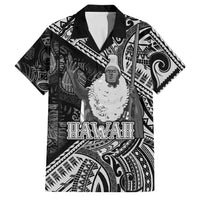Hawaii King Kamehameha Family Matching Tank Maxi Dress and Hawaiian Shirt With Hawaiian Ipu Motifs Black Version LT05 Dad's Shirt - Short Sleeve Black - Polynesian Pride