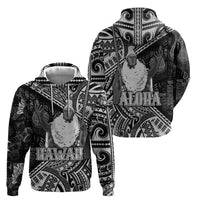 Hawaii King Kamehameha Hoodie With Hawaiian Ipu Motifs Black Version