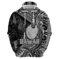 Hawaii King Kamehameha Hoodie With Hawaiian Ipu Motifs Black Version