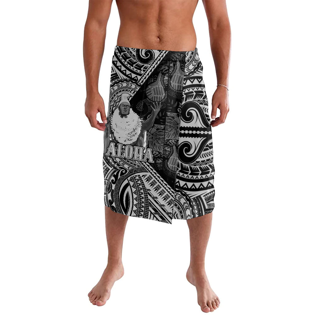 Hawaii King Kamehameha Lavalava With Hawaiian Ipu Motifs Black Version