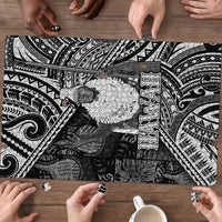 Hawaii King Kamehameha Puzzle With Hawaiian Ipu Motifs Black Version