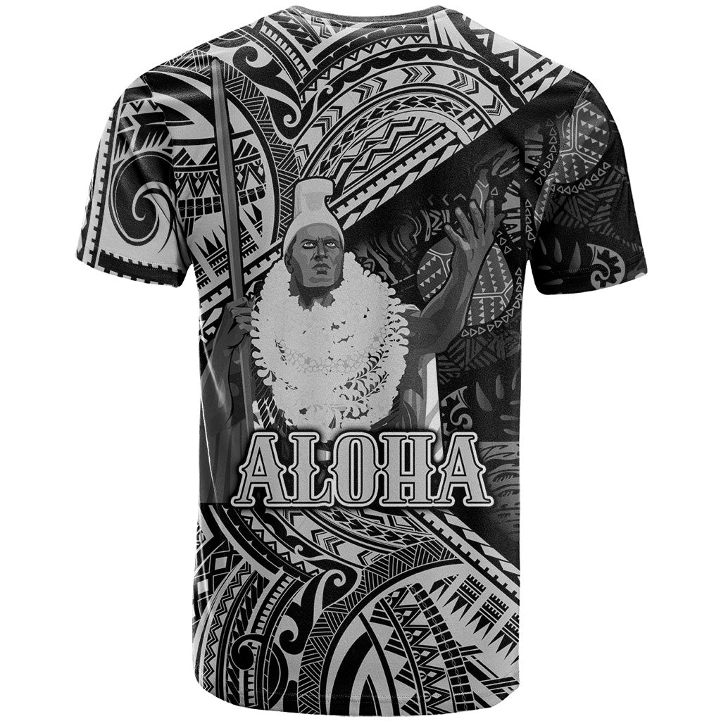 Hawaii King Kamehameha T Shirt With Hawaiian Ipu Motifs Black Version