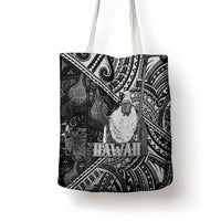 Hawaii King Kamehameha Tote Bag With Hawaiian Ipu Motifs Black Version