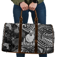 Hawaii King Kamehameha Travel Bag With Hawaiian Ipu Motifs Black Version