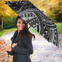 Hawaii King Kamehameha Umbrella With Hawaiian Ipu Motifs Black Version