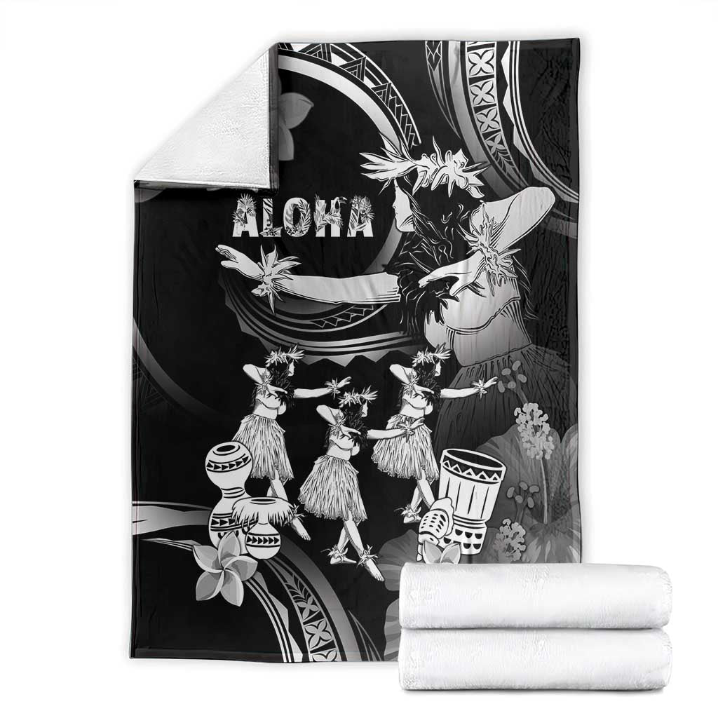 Hawaii Beautiful Hula Dancers Blanket With Ipu Keke And Pahu Drum
