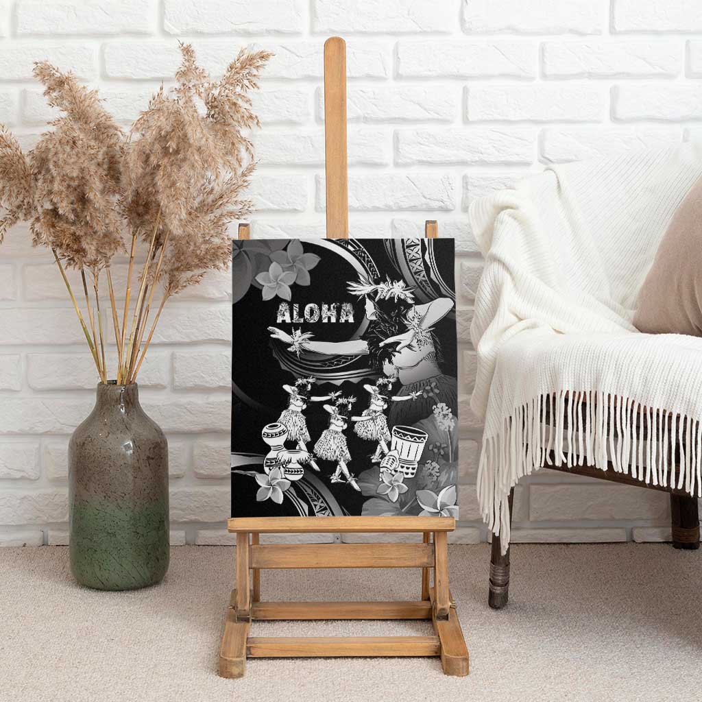 Hawaii Beautiful Hula Dancers Canvas Wall Art With Ipu Keke And Pahu Drum