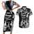 Hawaii Beautiful Hula Dancers Couples Matching Short Sleeve Bodycon Dress and Hawaiian Shirt With Ipu Keke And Pahu Drum