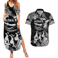 Hawaii Beautiful Hula Dancers Couples Matching Summer Maxi Dress and Hawaiian Shirt With Ipu Keke And Pahu Drum