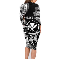 Hawaii Beautiful Hula Dancers Family Matching Long Sleeve Bodycon Dress and Hawaiian Shirt With Ipu Keke And Pahu Drum LT05 - Polynesian Pride