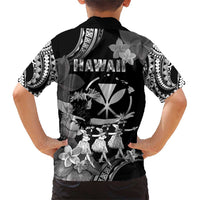 Hawaii Beautiful Hula Dancers Family Matching Short Sleeve Bodycon Dress and Hawaiian Shirt With Ipu Keke And Pahu Drum LT05 - Polynesian Pride