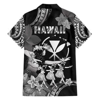 Hawaii Beautiful Hula Dancers Family Matching Short Sleeve Bodycon Dress and Hawaiian Shirt With Ipu Keke And Pahu Drum LT05 - Polynesian Pride