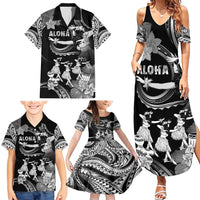 Hawaii Beautiful Hula Dancers Family Matching Summer Maxi Dress and Hawaiian Shirt With Ipu Keke And Pahu Drum LT05 - Polynesian Pride