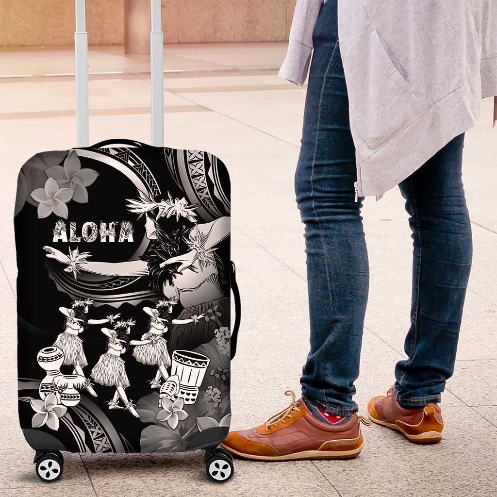 Hawaii Beautiful Hula Dancers Luggage Cover With Ipu Keke And Pahu Drum