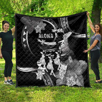 Hawaii Beautiful Hula Dancers Quilt With Ipu Keke And Pahu Drum