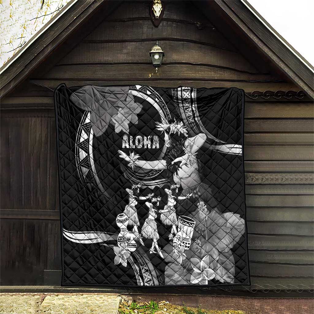 Hawaii Beautiful Hula Dancers Quilt With Ipu Keke And Pahu Drum