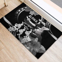 Hawaii Beautiful Hula Dancers Rubber Doormat With Ipu Keke And Pahu Drum