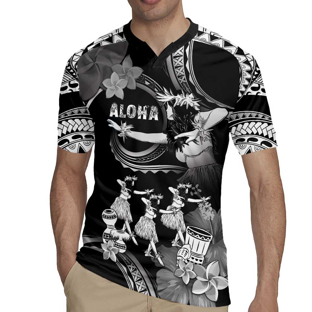 Hawaii Beautiful Hula Dancers Rugby Jersey With Ipu Keke And Pahu Drum