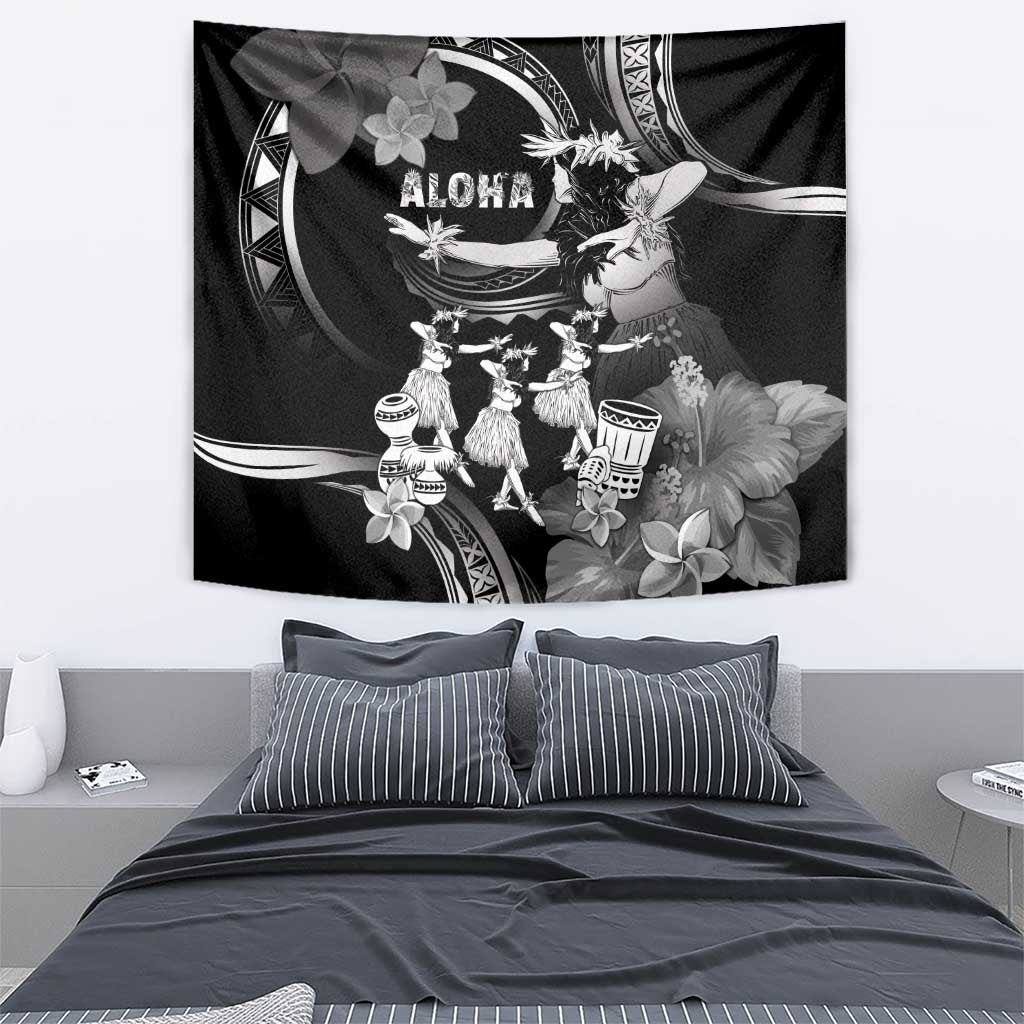 Hawaii Beautiful Hula Dancers Tapestry With Ipu Keke And Pahu Drum