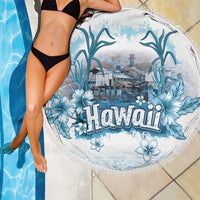 Hawaii Sugar Plantation Beach Blanket With Hawaiian Tapa Pattern