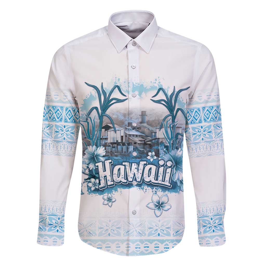 Hawaii Sugar Plantation Family Matching Short Sleeve Bodycon Dress and Hawaiian Shirt With Hawaiian Tapa Pattern LT05 Dad's Shirt - Long Sleeve White - Polynesian Pride