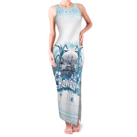 Hawaii Sugar Plantation Family Matching Tank Maxi Dress and Hawaiian Shirt With Hawaiian Tapa Pattern