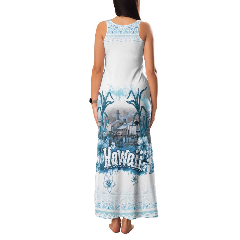 Hawaii Sugar Plantation Family Matching Tank Maxi Dress and Hawaiian Shirt With Hawaiian Tapa Pattern