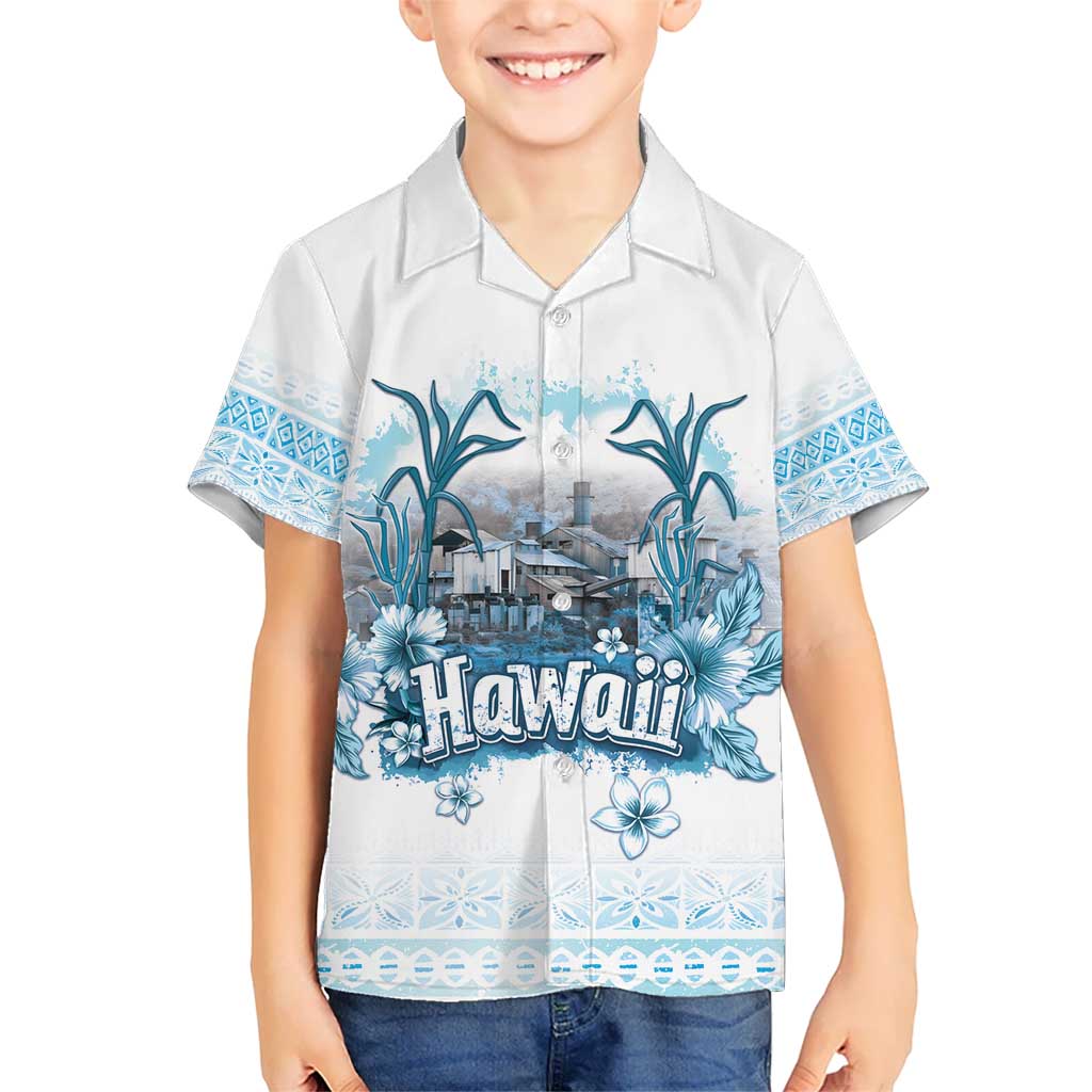 Hawaii Sugar Plantation Kid Hawaiian Shirt With Hawaiian Tapa Pattern