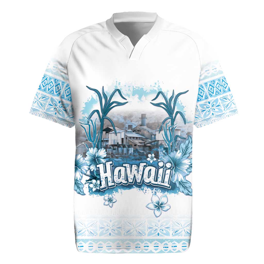 Hawaii Sugar Plantation Rugby Jersey With Hawaiian Tapa Pattern