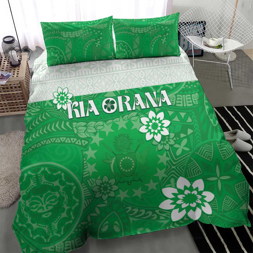 Cook Islands Maori Language Week Bedding Set Pacific Tapa Pattern