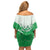 Cook Islands Maori Language Week Family Matching Off Shoulder Short Dress and Hawaiian Shirt Pacific Tapa Pattern