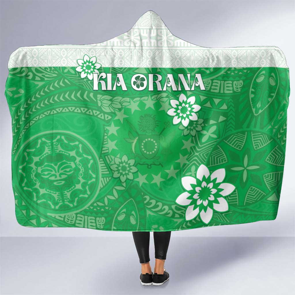 Cook Islands Maori Language Week Hooded Blanket Pacific Tapa Pattern