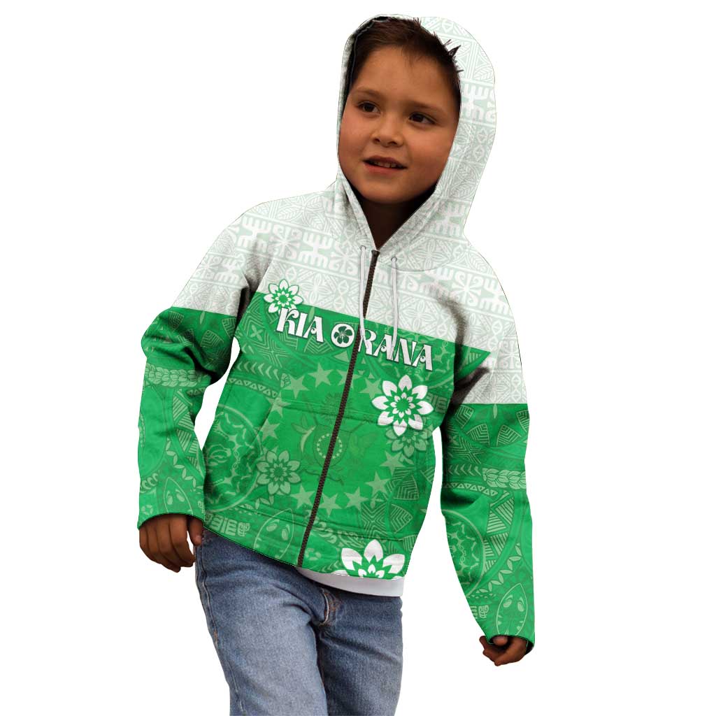 Cook Islands Maori Language Week Kid Hoodie Pacific Tapa Pattern