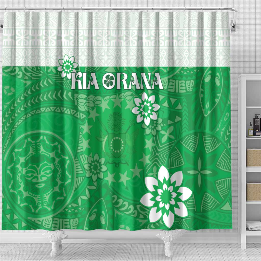 Cook Islands Maori Language Week Shower Curtain Pacific Tapa Pattern