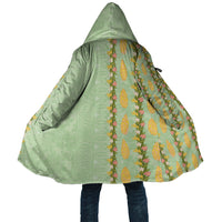 Hawaii Shell Tiare Anthurium Heliconia Lei Cloak With Tapa Pattern Baby Green