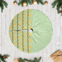 Hawaii Shell Tiare Anthurium Heliconia Lei Tree Skirt With Tapa Pattern Baby Green LT05 Casual Green - Polynesian Pride