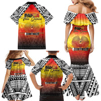 Papua New Guinea 49th Independence Day Family Matching Mermaid Dress and Hawaiian Shirt One People One Nation One PNG