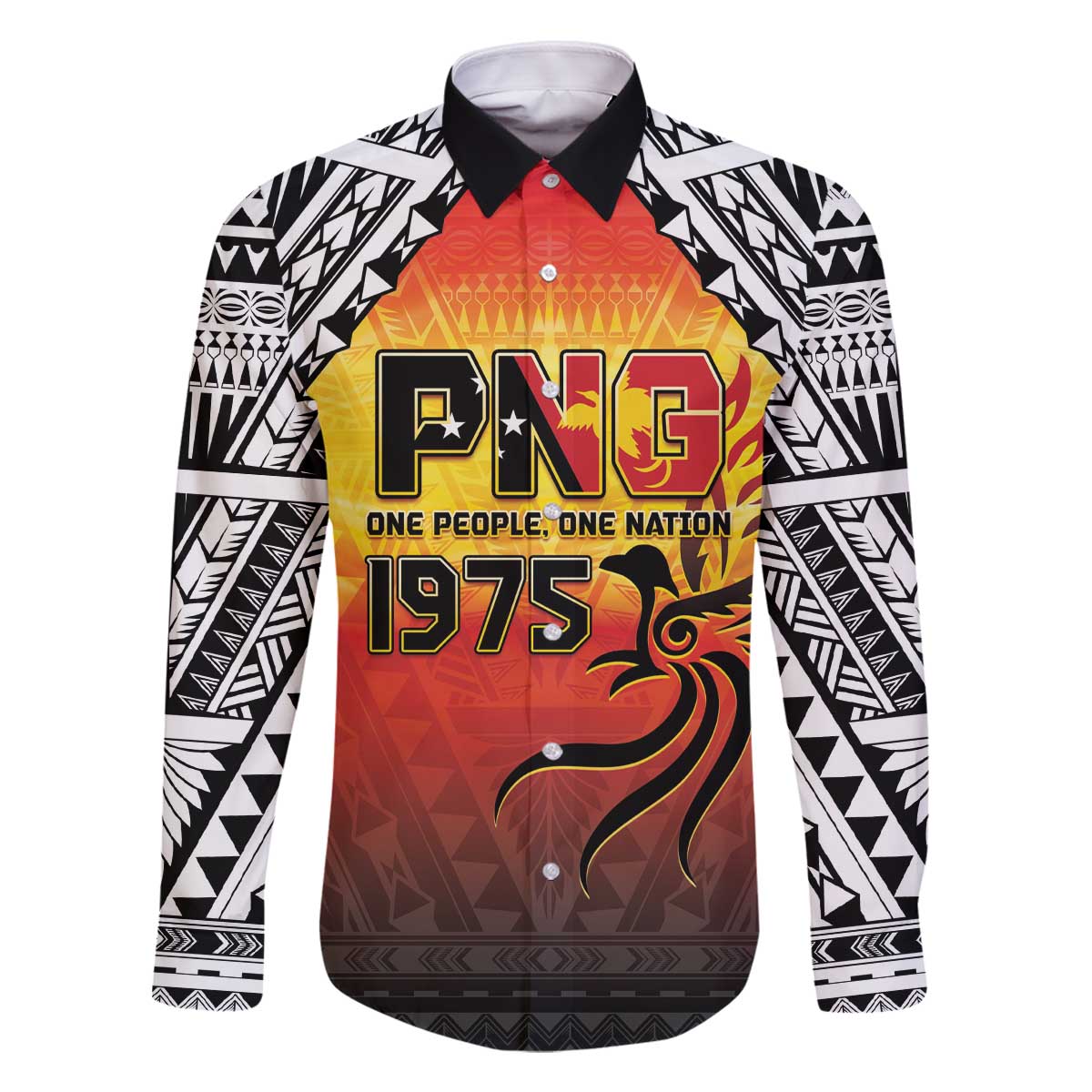 Papua New Guinea 49th Independence Day Family Matching Off The Shoulder Long Sleeve Dress and Hawaiian Shirt One People One Nation One PNG