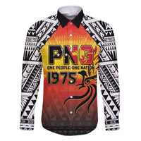 Papua New Guinea 49th Independence Day Family Matching Off The Shoulder Long Sleeve Dress and Hawaiian Shirt One People One Nation One PNG